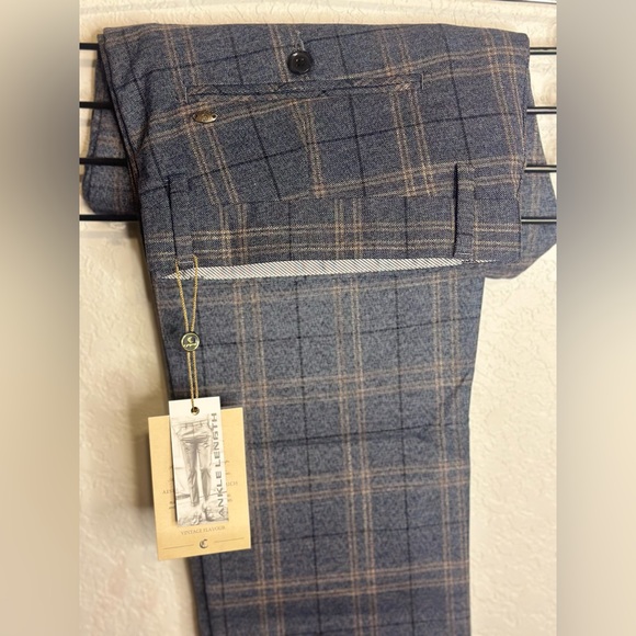 Cavana Men Slim Fit Checked Trouser - Picture 2 of 10